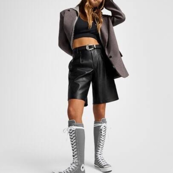 NEW Converse Knee High Sneakers Grey s Womens 10 Mens 8 - Picture 7 of 13